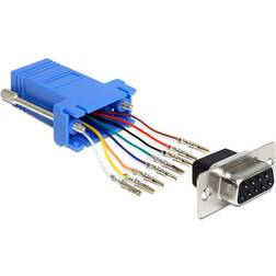 DeLock Adapter D-Sub9 -> RJ45 Bu/Bu Montagesatz